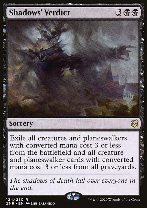 Shadows' Verdict, Zendikar Rising Promos #124p, Magic: The Gathering card