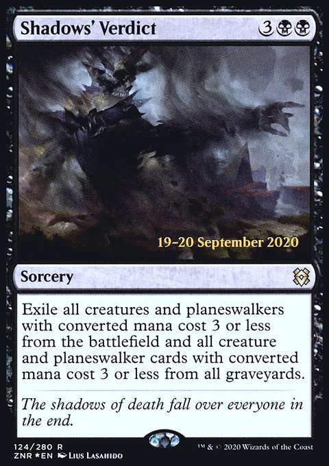Shadows' Verdict, Zendikar Rising Promos #124s, Magic: The Gathering card