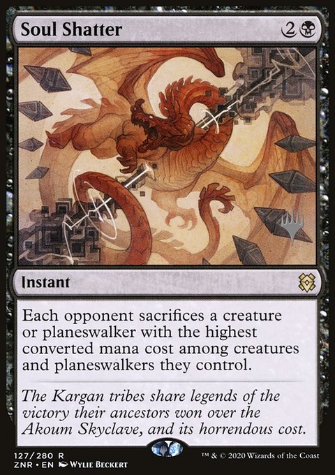 Soul Shatter, Zendikar Rising Promos #127p, Magic: The Gathering card