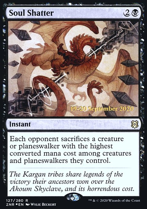 Soul Shatter, Zendikar Rising Promos #127s, Magic: The Gathering card