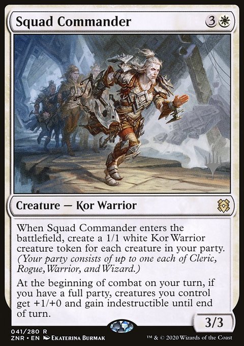 Squad Commander, Zendikar Rising Promos #41p, Magic: The Gathering card