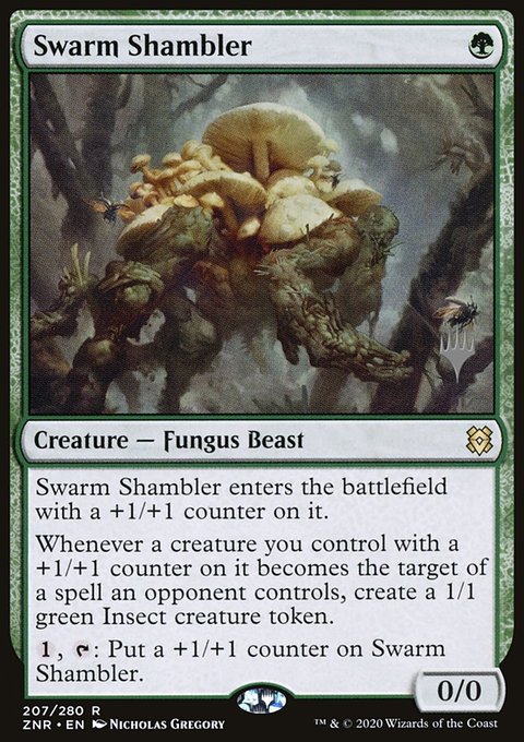 Swarm Shambler, Zendikar Rising Promos #207p, Magic: The Gathering card