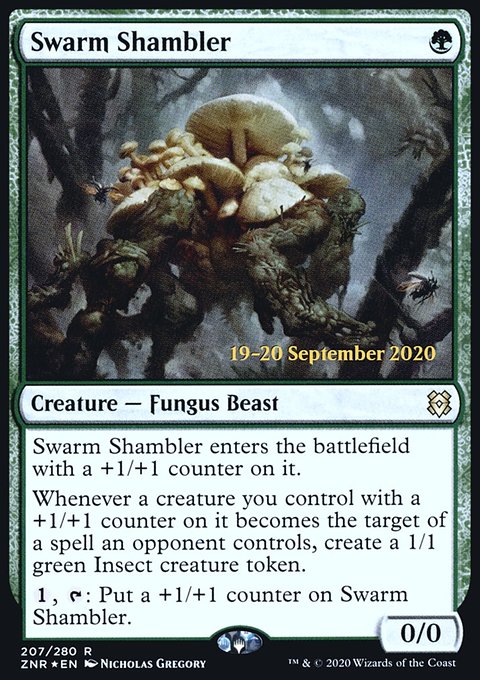 Swarm Shambler, Zendikar Rising Promos #207s, Magic: The Gathering card