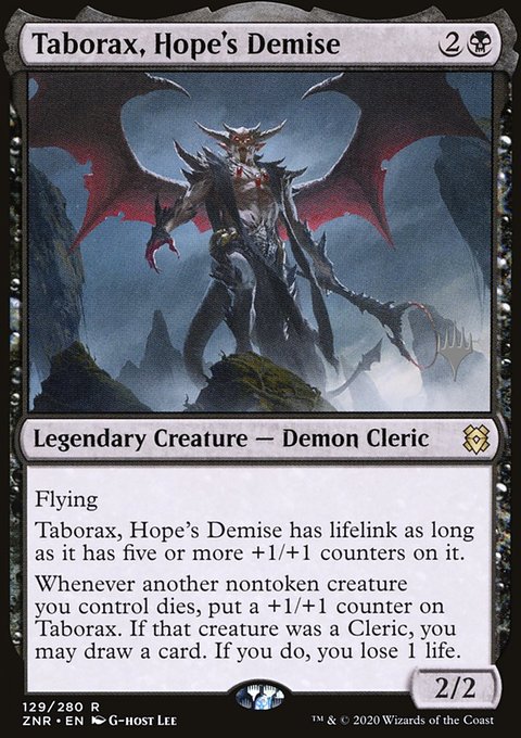 Taborax, Hope's Demise, Zendikar Rising Promos #129p, Magic: The Gathering card