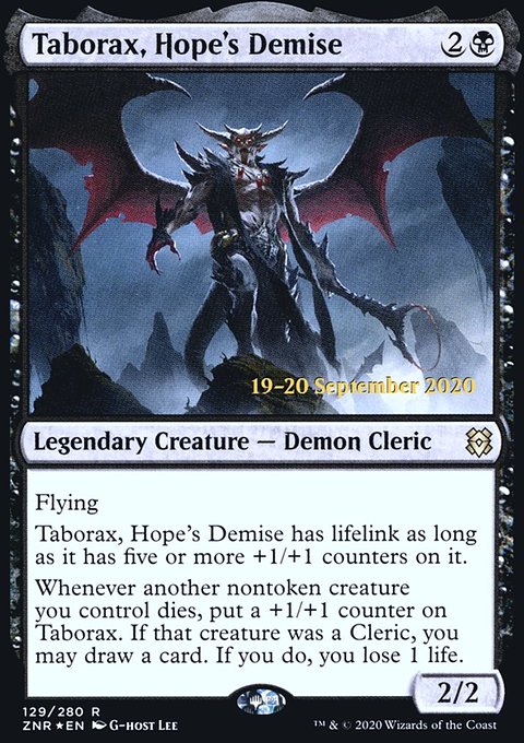 Taborax, Hope's Demise, Zendikar Rising Promos #129s, Magic: The Gathering card