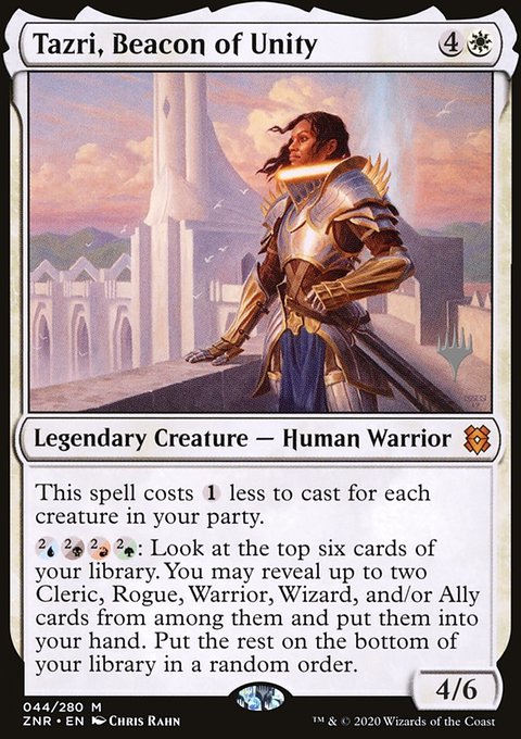 Tazri, Beacon of Unity, Zendikar Rising Promos #44p, Magic: The Gathering card