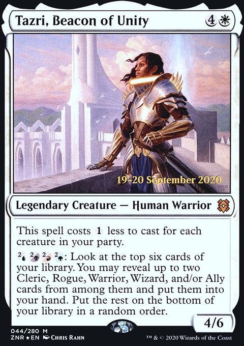 Tazri, Beacon of Unity, Zendikar Rising Promos #44s, Magic: The Gathering card