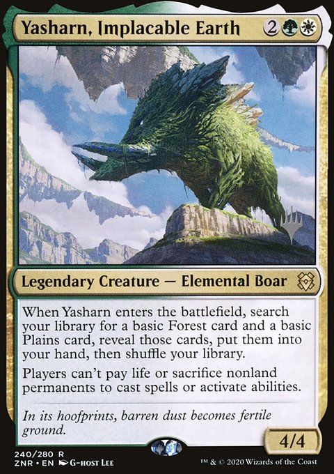 Yasharn, Implacable Earth, Zendikar Rising Promos #240p, Magic: The Gathering card
