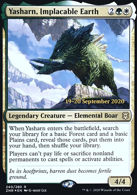 Yasharn, Implacable Earth, Zendikar Rising Promos #240s, Magic: The Gathering card