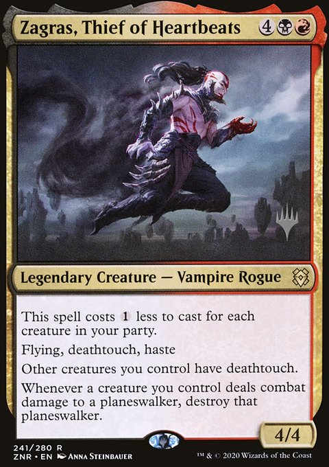 Zagras, Thief of Heartbeats, Zendikar Rising Promos #241p, Magic: The Gathering card