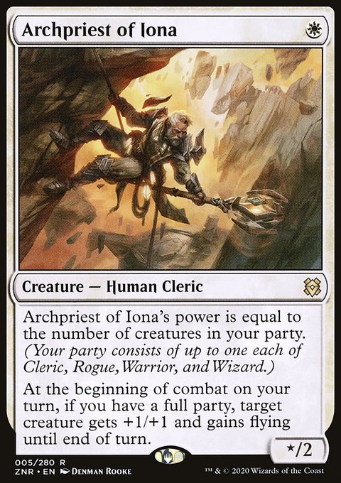 Archpriest of Iona, Zendikar Rising #5, Magic: The Gathering card