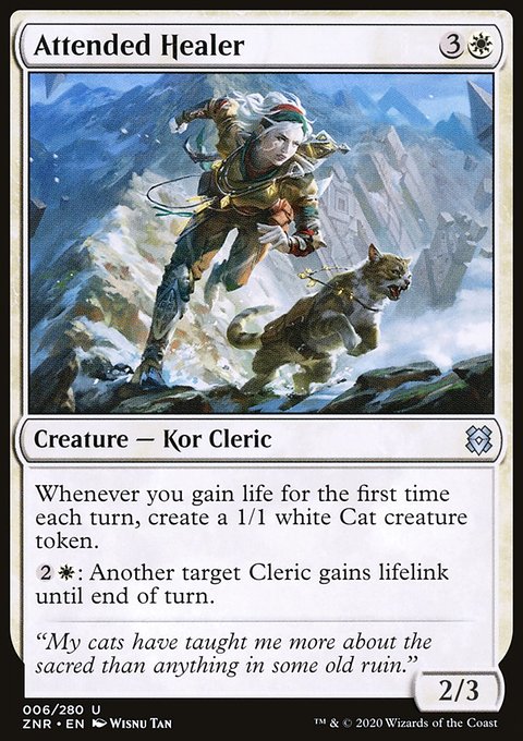 Attended Healer, Zendikar Rising #6, Magic: The Gathering card