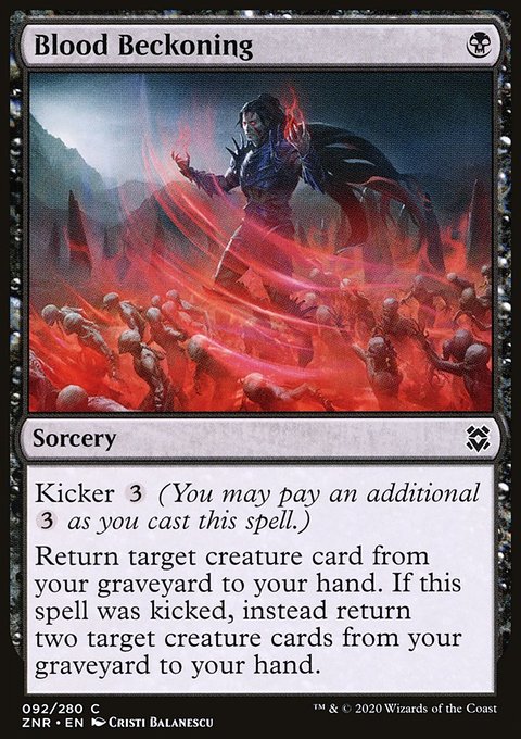 Blood Beckoning, Zendikar Rising #92, Magic: The Gathering card