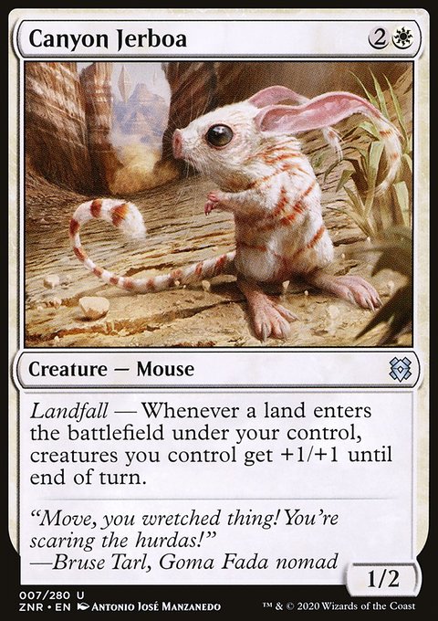 Canyon Jerboa, Zendikar Rising #7, Magic: The Gathering card