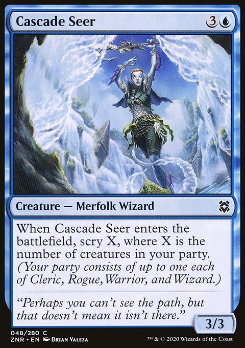 Cascade Seer, Zendikar Rising #48, Magic: The Gathering card