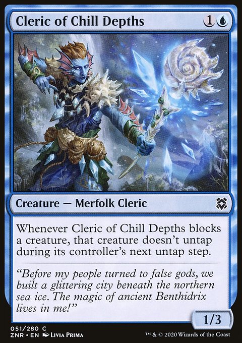 Cleric of Chill Depths, Zendikar Rising #51, Magic: The Gathering card