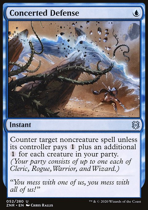 Concerted Defense, Zendikar Rising #52, Magic: The Gathering card
