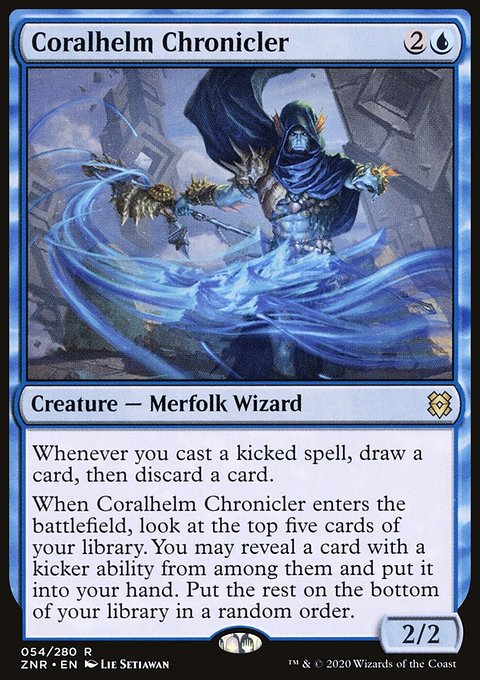 Coralhelm Chronicler, Zendikar Rising #54, Magic: The Gathering card