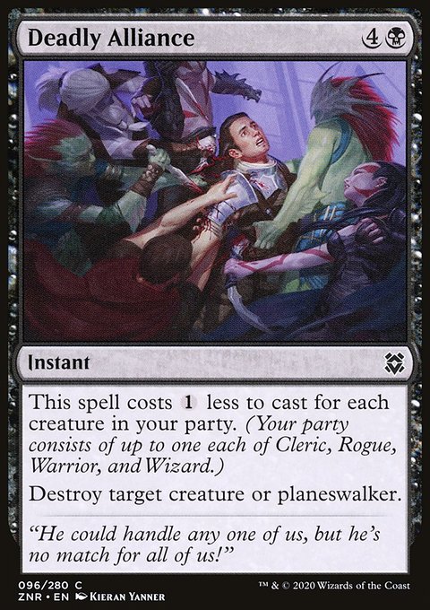 Deadly Alliance, Zendikar Rising #96, Magic: The Gathering card
