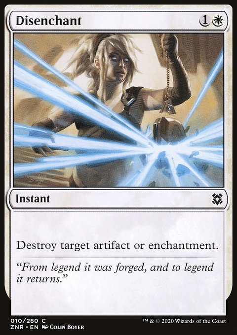 Disenchant, Zendikar Rising #10, Magic: The Gathering card