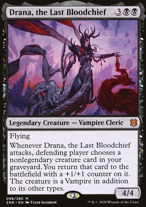 Drana, the Last Bloodchief, Zendikar Rising #98, Magic: The Gathering card