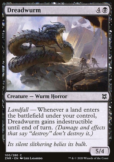 Dreadwurm, Zendikar Rising #100, Magic: The Gathering card