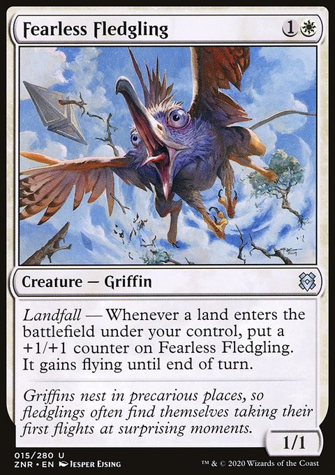 Fearless Fledgling, Zendikar Rising #15, Magic: The Gathering card