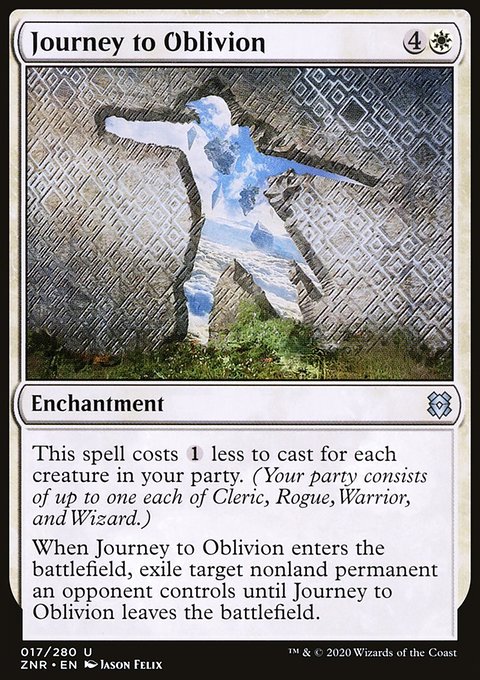 Journey to Oblivion, Zendikar Rising #17, Magic: The Gathering card