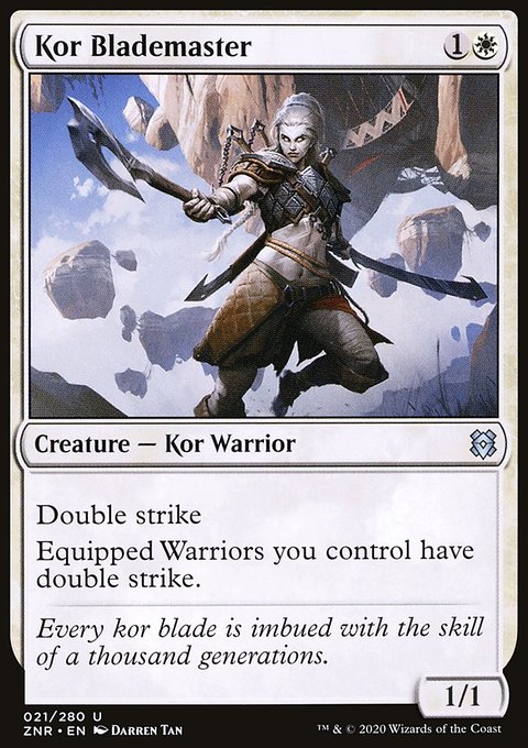 Kor Blademaster, Zendikar Rising #21, Magic: The Gathering card