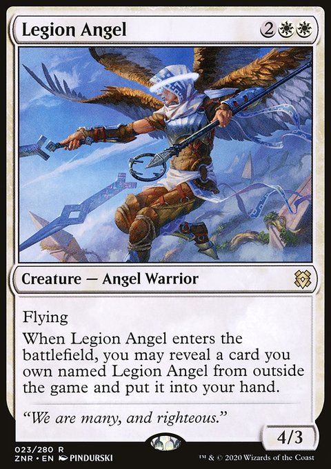 Legion Angel, Zendikar Rising #23, Magic: The Gathering card
