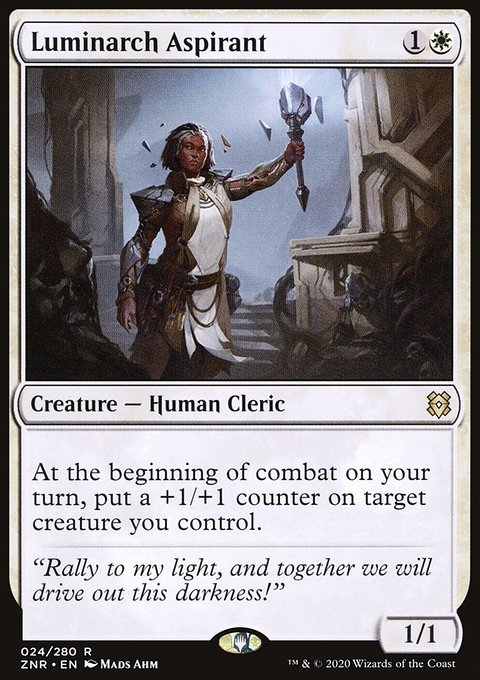 Luminarch Aspirant, Zendikar Rising #24, Magic: The Gathering card