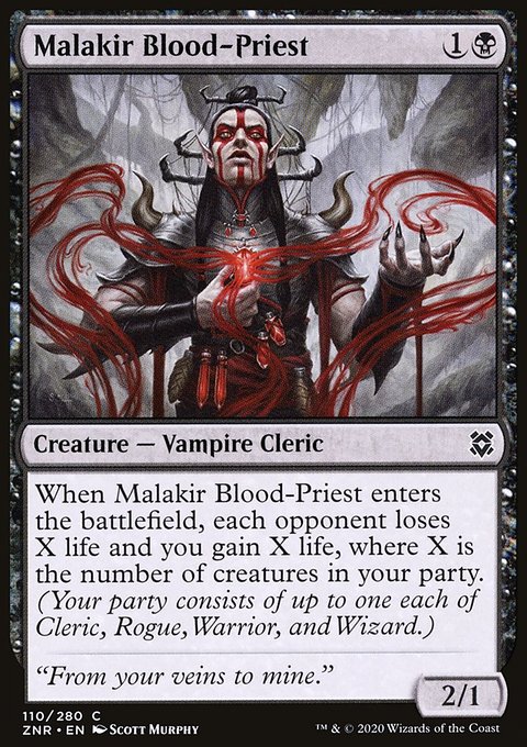 Malakir Blood-Priest, Zendikar Rising #110, Magic: The Gathering card