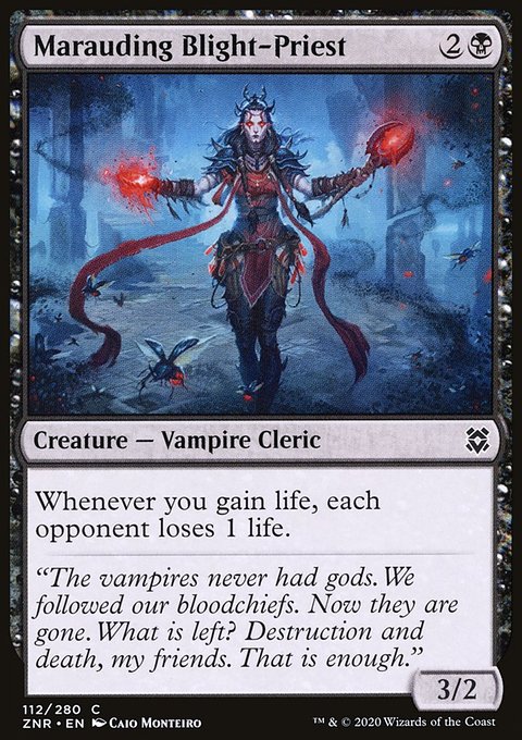 Marauding Blight-Priest, Zendikar Rising #112, Magic: The Gathering card