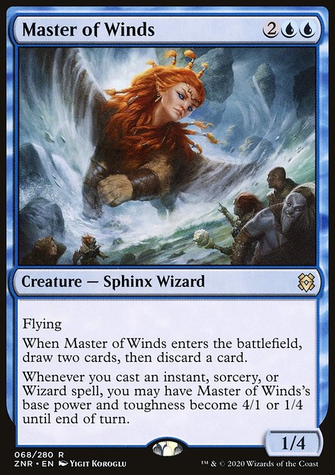 Master of Winds, Zendikar Rising #68, Magic: The Gathering card