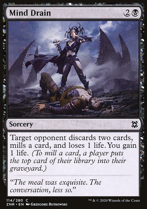 Mind Drain, Zendikar Rising #114, Magic: The Gathering card