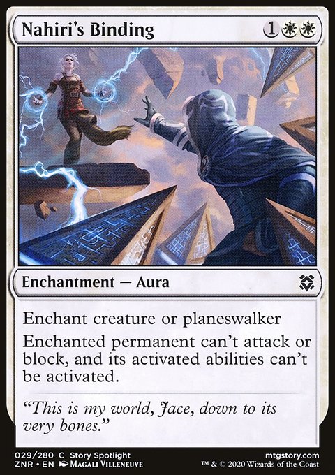 Nahiri's Binding, Zendikar Rising #29, Magic: The Gathering card