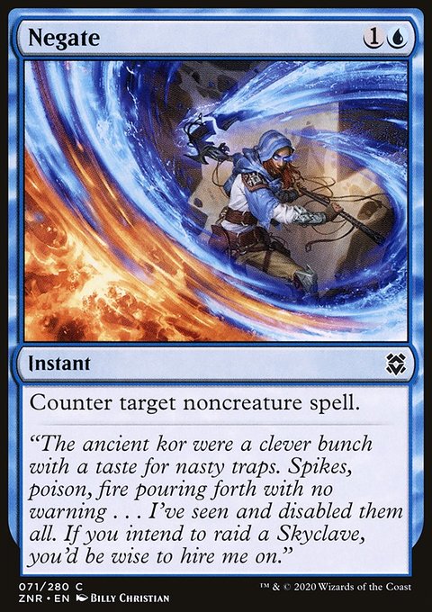 Negate, Zendikar Rising #71, Magic: The Gathering card