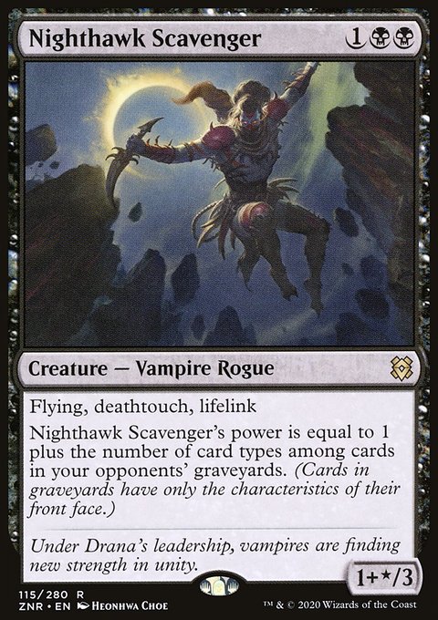 Nighthawk Scavenger, Zendikar Rising #115, Magic: The Gathering card