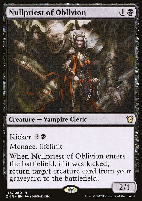 Nullpriest of Oblivion, Zendikar Rising #118, Magic: The Gathering card