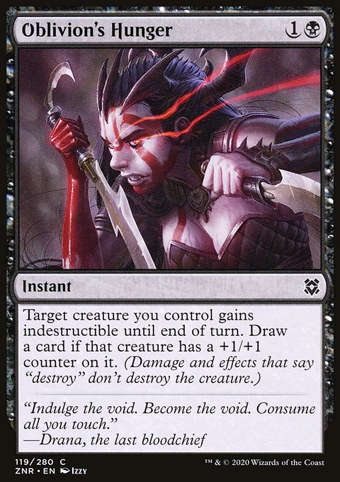 Oblivion's Hunger, Zendikar Rising #119, Magic: The Gathering card
