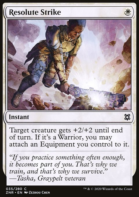 Resolute Strike, Zendikar Rising #35, Magic: The Gathering card