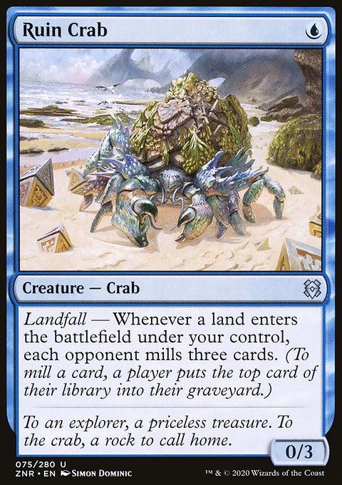 Ruin Crab, Zendikar Rising #75, Magic: The Gathering card