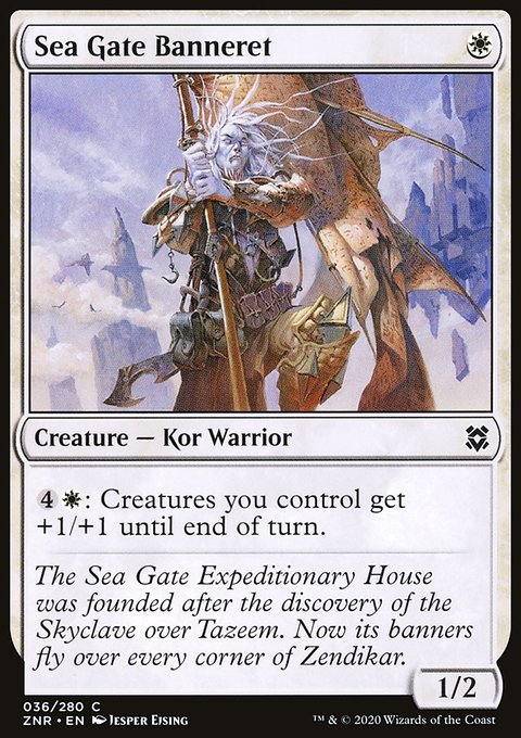 Sea Gate Banneret, Zendikar Rising #36, Magic: The Gathering card