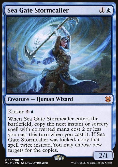 Sea Gate Stormcaller, Zendikar Rising #77, Magic: The Gathering card