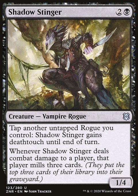 Shadow Stinger, Zendikar Rising #123, Magic: The Gathering card