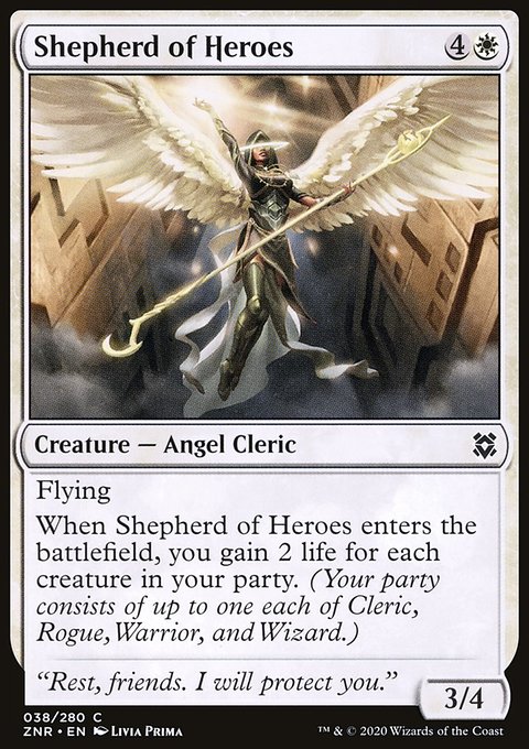 Shepherd of Heroes, Zendikar Rising #38, Magic: The Gathering card