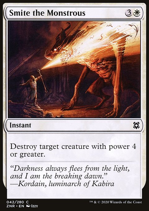 Smite the Monstrous, Zendikar Rising #42, Magic: The Gathering card