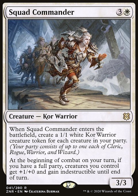 Squad Commander, Zendikar Rising #41, Magic: The Gathering card