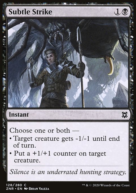 Subtle Strike, Zendikar Rising #128, Magic: The Gathering card