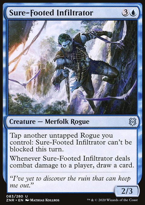 Sure-Footed Infiltrator, Zendikar Rising #83, Magic: The Gathering card